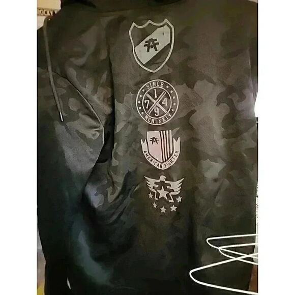 AMERICAN FIGHTER Avalon Full ZIP HOODIE Biker MMA Sz S NWT Heavy CR5 Excellent - Picture 1 of 4